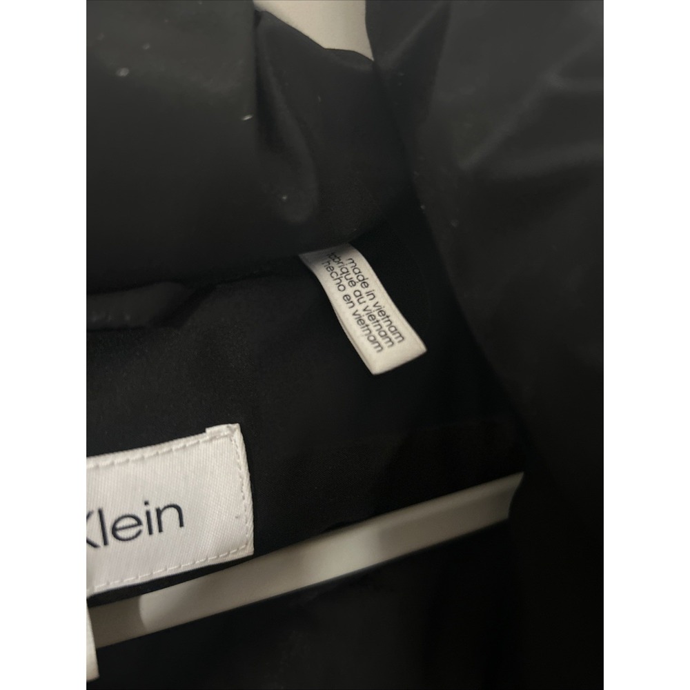 Calvin Klein Sorona Aura Black Hooded Puffer Jacket Mid-Length Women's Size Leg - Picture 3 of 16